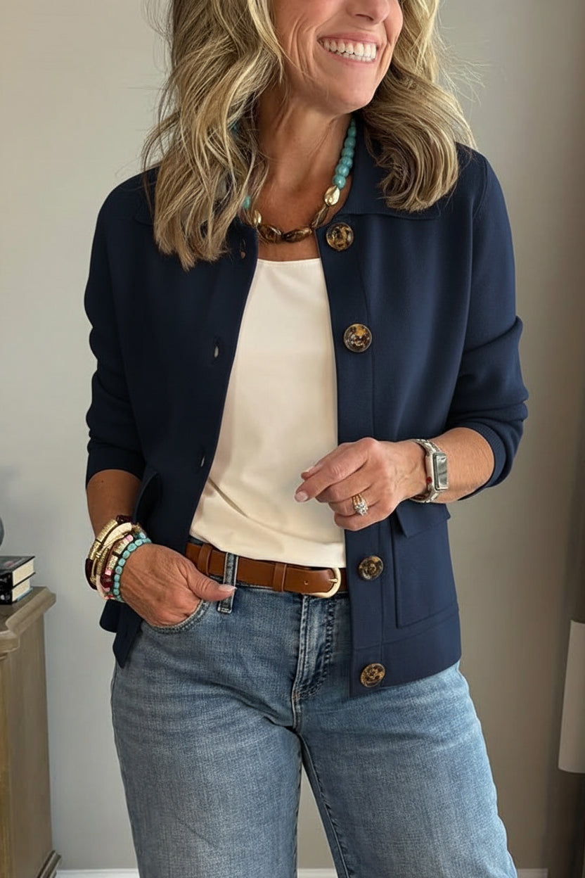 Valeria | Chaqueta Elegante con Solapas y Botones