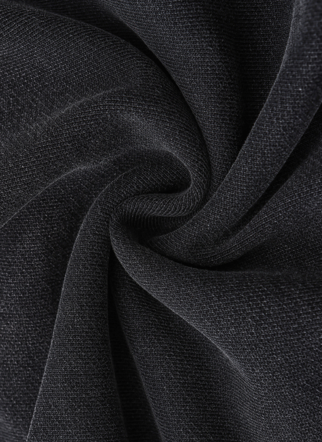 Sudadera Essential de Corte Boxy con Doble Cremallera – Negro Vintage