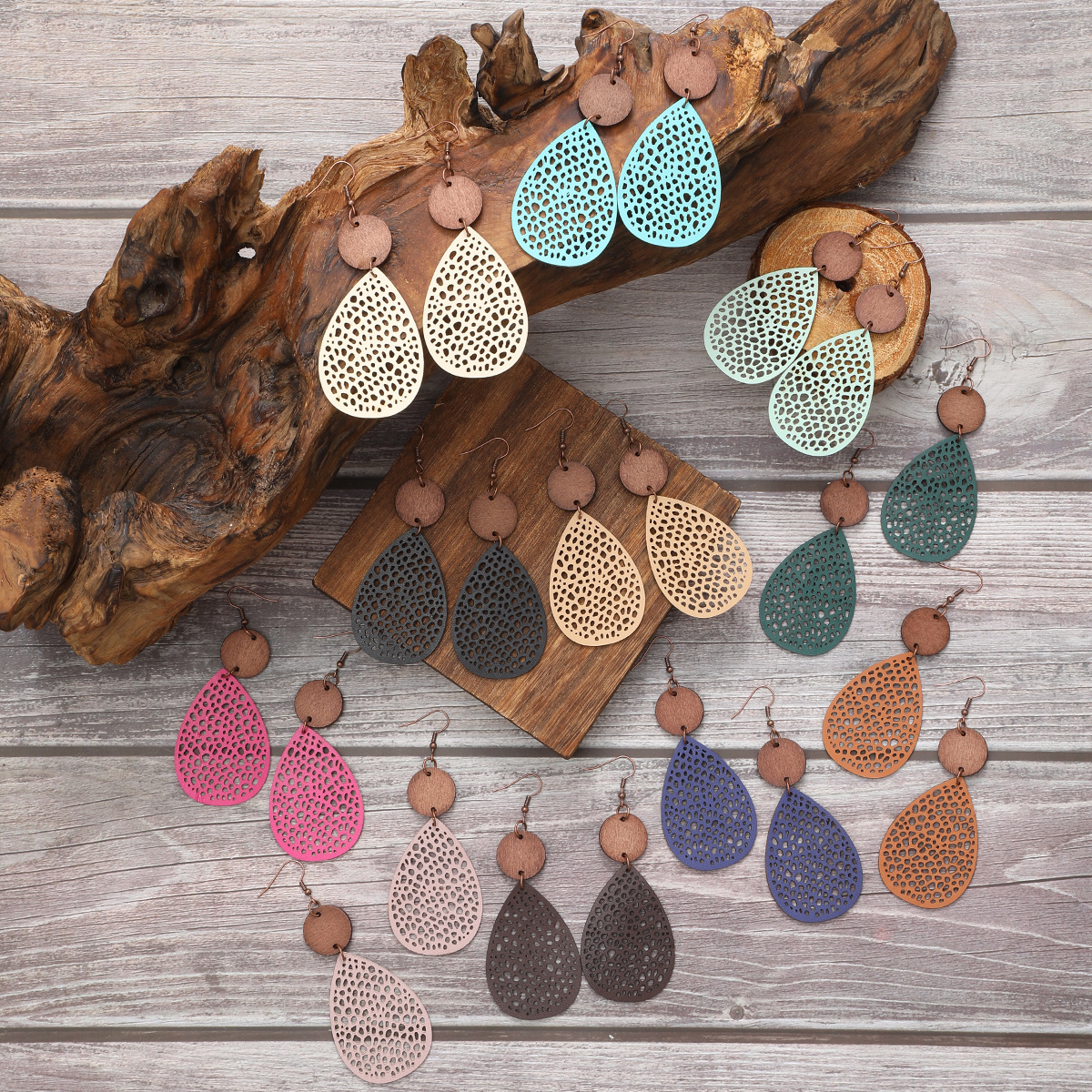 Eliana™ | Pendientes Colgantes Vintage de Cuero