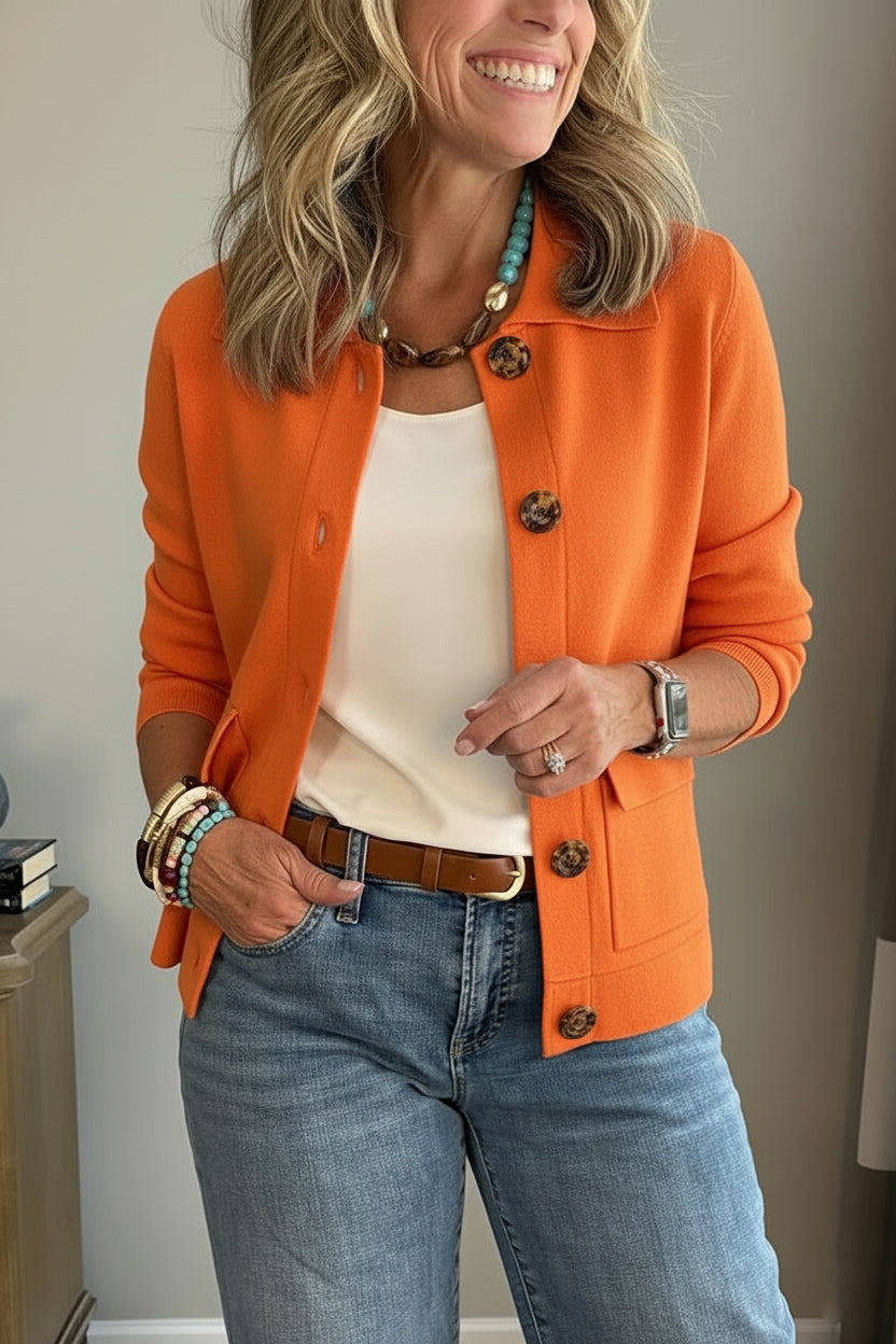 Valeria | Chaqueta Elegante con Solapas y Botones