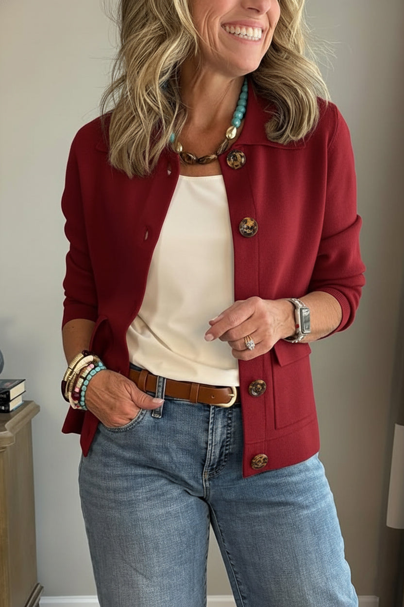 Valeria | Chaqueta Elegante con Solapas y Botones