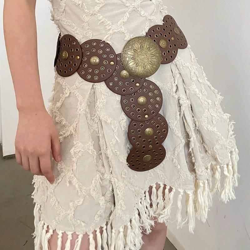 Camila | Cinturón Bohemio Marrón para Mujer