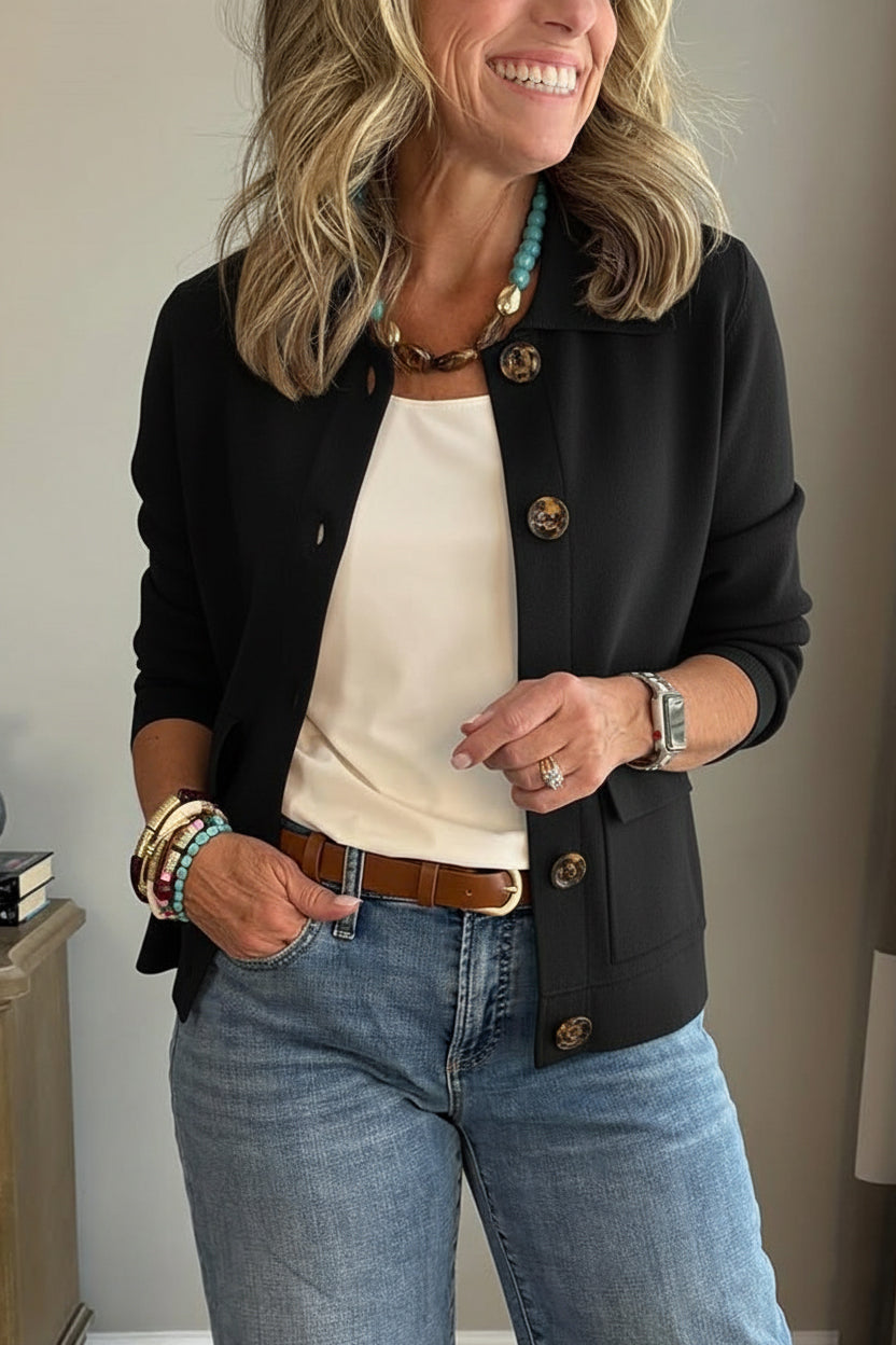 Valeria | Chaqueta Elegante con Solapas y Botones