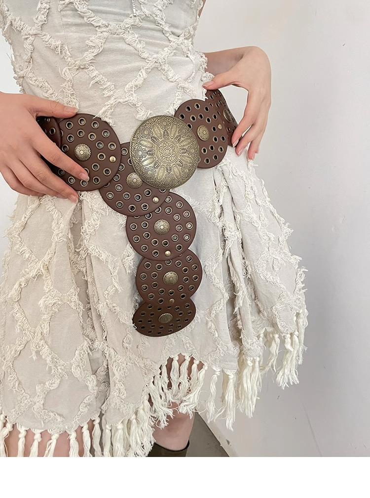 Camila | Cinturón Bohemio Marrón para Mujer