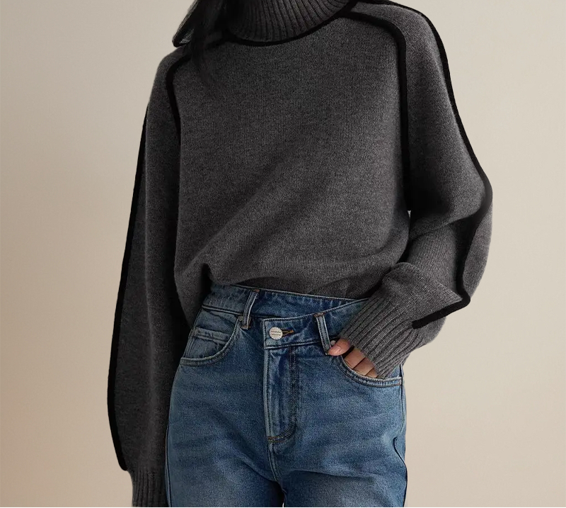 Livia| Jersey Oversize de Cuello Alto