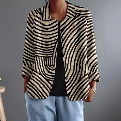 Natalia | Blazer Elegante de Rayas