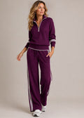 Conjunto Kate™ | Jersey de Cuello Alto con Cremallera y Pantalón de Pierna Ancha