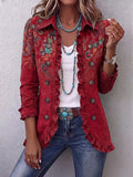 Amélie™ | Chaqueta Bohemia de Estampado Paisley con Volantes