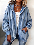 Chaqueta de Felpa con Capucha, Acabado Vintage y Máxima Comodidad